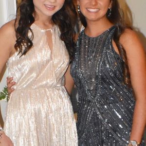 Lulu’s gold cocktail dress